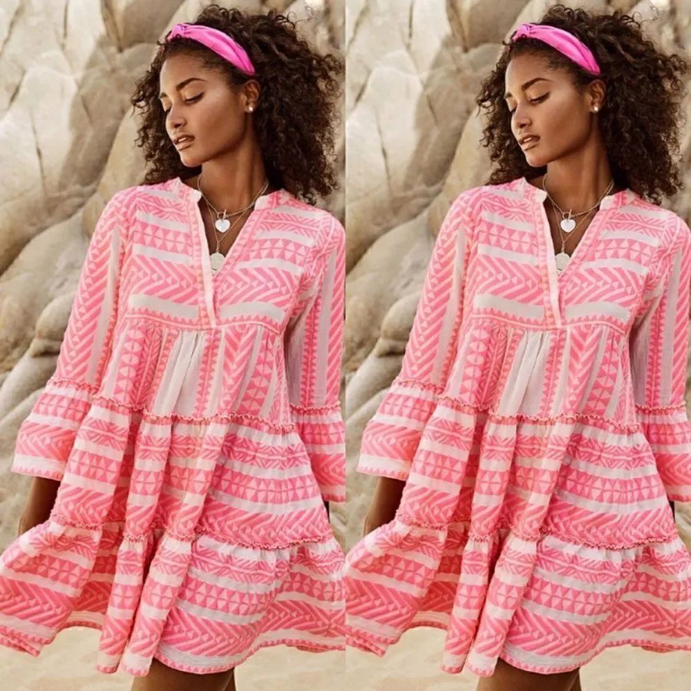 DEVOTION Ella Embroidered Cotton Mini Dress